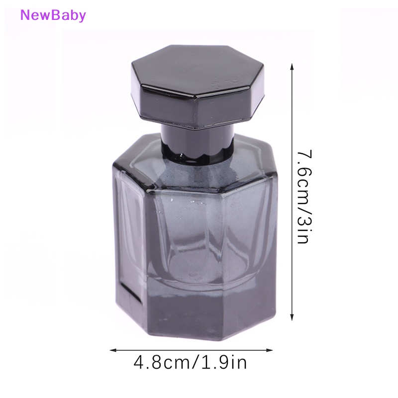 Newbaby 30ml Botol Kosong Kaca Persegi Dispenser Isi Ulang ID