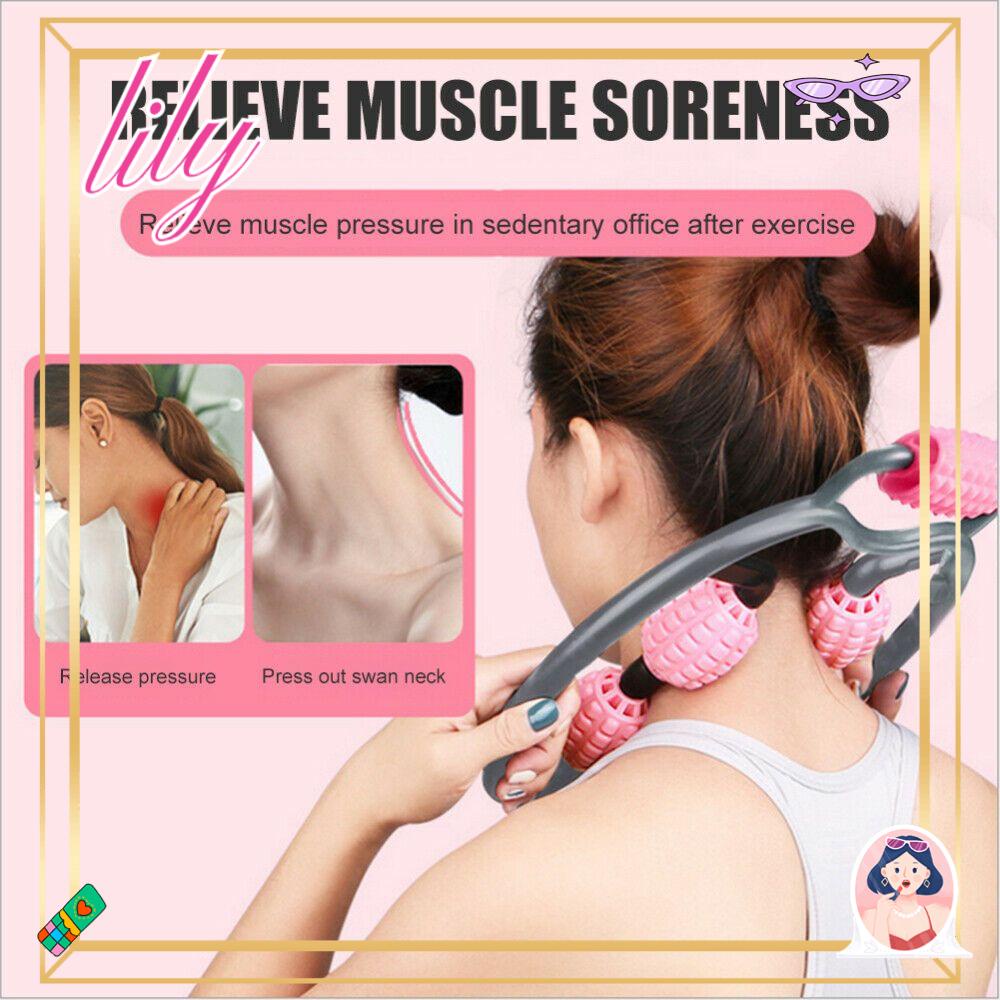 Lily Muscle Relaxer Massage Roller Perawatan Kesehatan Yoga Fitness 5roda