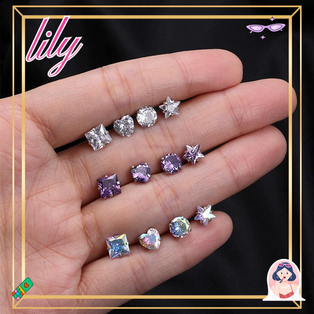 Lily 1pasang Tindik Tulang Rawan Tragus Aksesoris Baja Perhiasan Seksi Anting Tulang Telinga