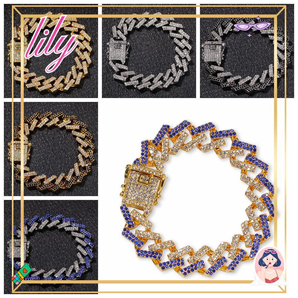 Lily Cuban Gelang Wanita Pria Fashion Bracelet Berlian Hip Hop