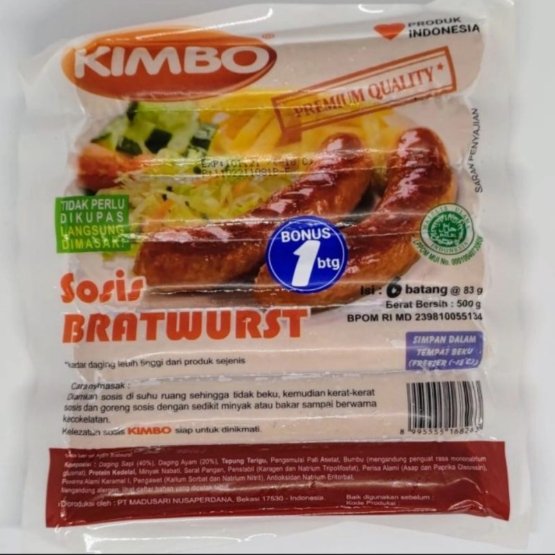KIMBO Sosis Bratwurst Original Isi 6