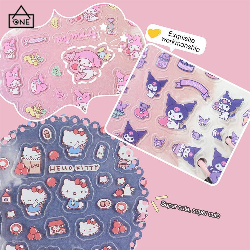 COD❤️Stiker Kartun Karakter Sanrio Kuromi Melody DIY Lucu Stiker Untuk Dekorasi-A.one