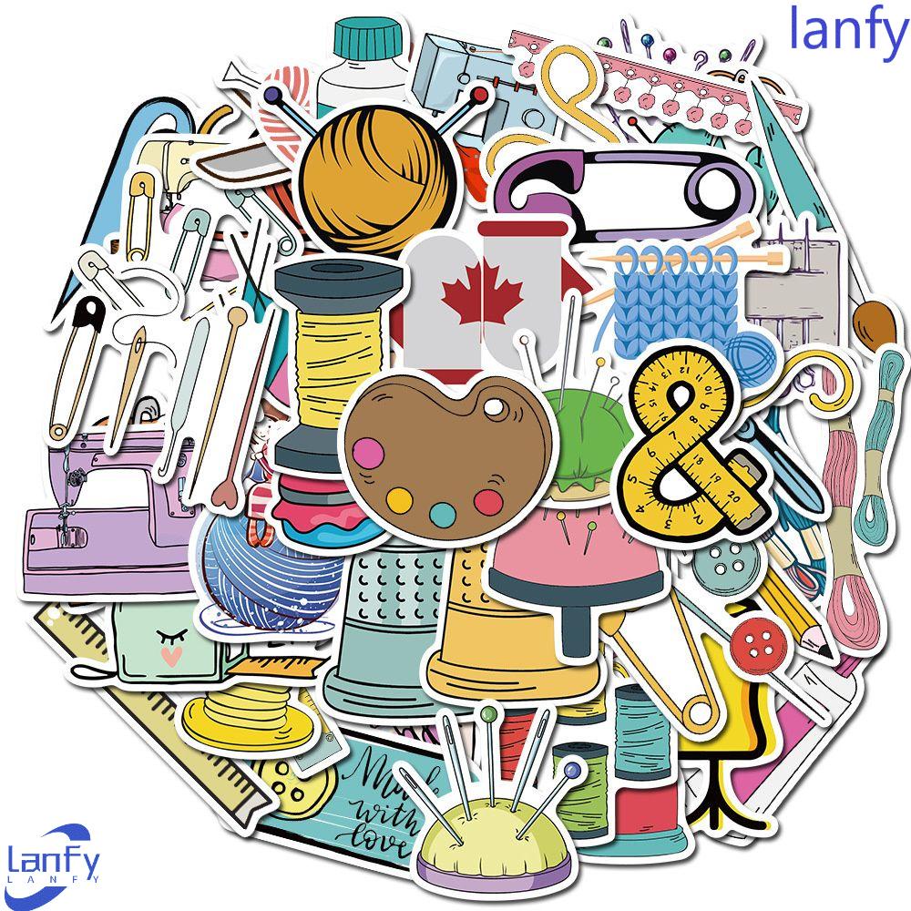 Lanfy Jahit|Stiker Anti Air 50Pcs/Lot Decals Stationery Stiker Untuk Mobil Gitar Skateboard Kartun Stiker