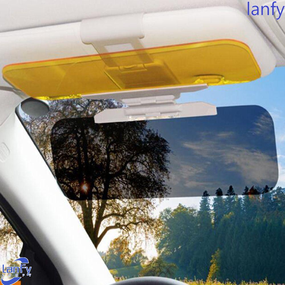 Lanfy Car Sun Visor Anti Sinar Matahari Lipat Flip Down Anti UV Day Night Vision HD Kaca Mempesona Goggle