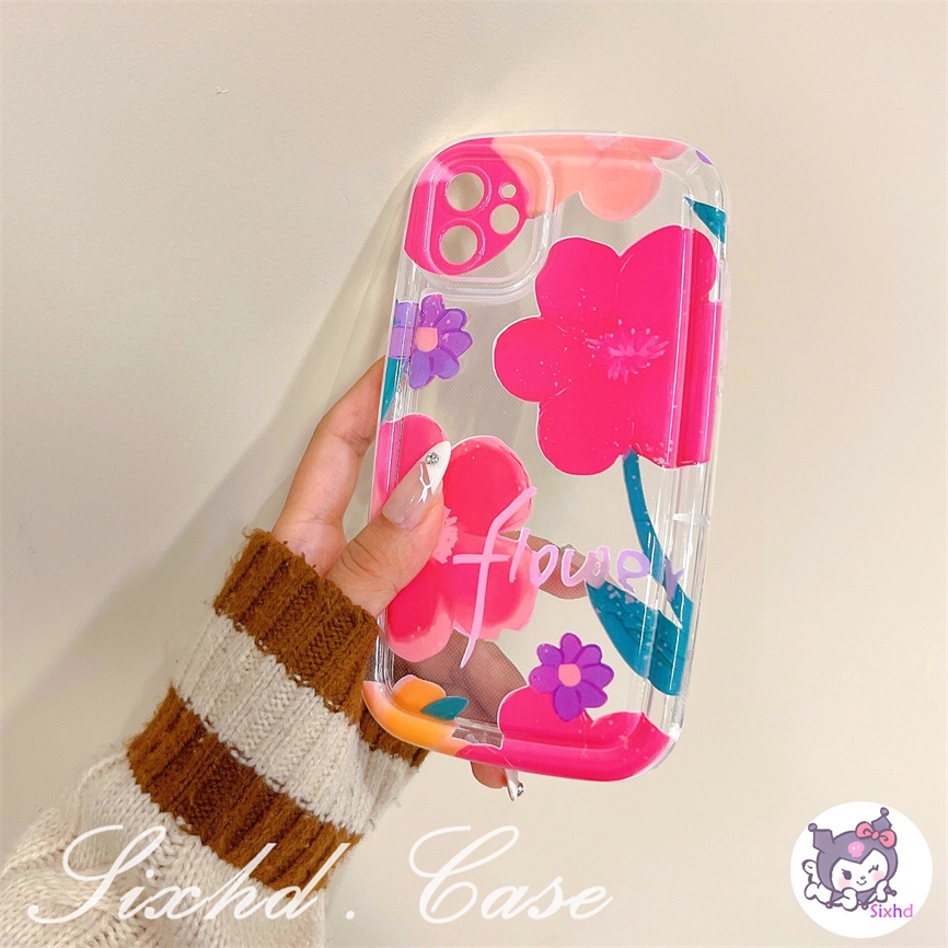 Untuk Redmi Note 12 11 11s 10s 9s 10Pro Redmi 12 12C 10C 11A 10A 9C 9T 9A A2 A1 Xiaomi 11 Lite Poco M3 X3Pro NFC AirBag Phone Case Ins Bunga Bening Lembut TPU Shockproof Cover Pelindung