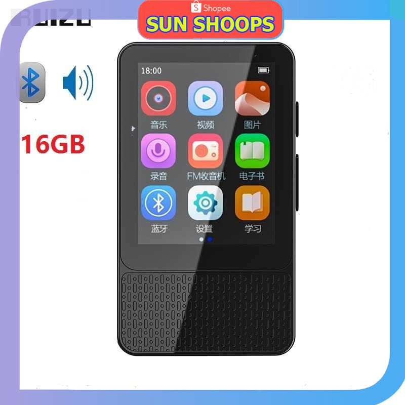 SUN SHOOPS - Ruizu Bluetooth HiFi DAP MP3 Player Touchscreen 16GB - M18