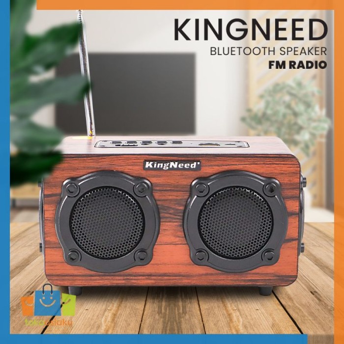 Speaker Bluetooth FM Radio Model Kayu Klasik Retro Vintage S409