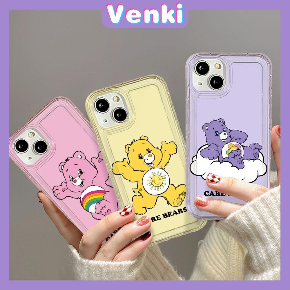 VENKI - For iPhone 11 iPhone Case Clear Case TPU Soft Case Airbag Shockproof Cute Cute Cartoon Bear Compatible with iPhone 14 13 Pro Max iPhone 12 Pro Max 11 7Plus 6Plus XR xs max