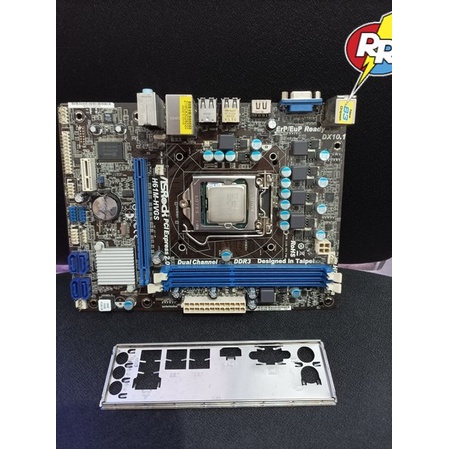 Motherboard Mobo Mainboard ASRock H61M- HVGS + prosesor Intel Core i5 2400 Ada Hdmi Berkualitas