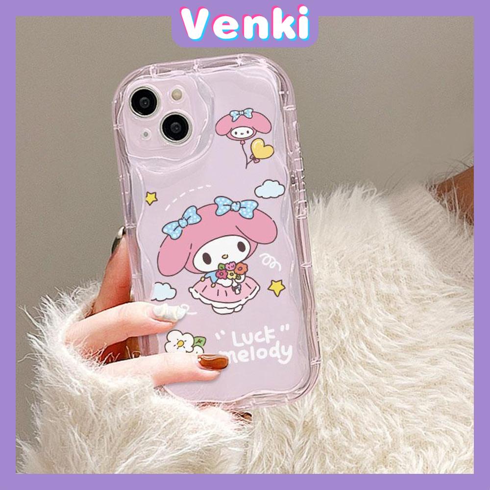 VENKI - For iPhone 11 iPhone Case 3D Curved Edge Wave Clear Case TPU Airbag Shockproof Camera Cover Cute Cartoon Compatible with iPhone 14 13 Pro max 12 Pro Max xr xs max 7 Plus 8