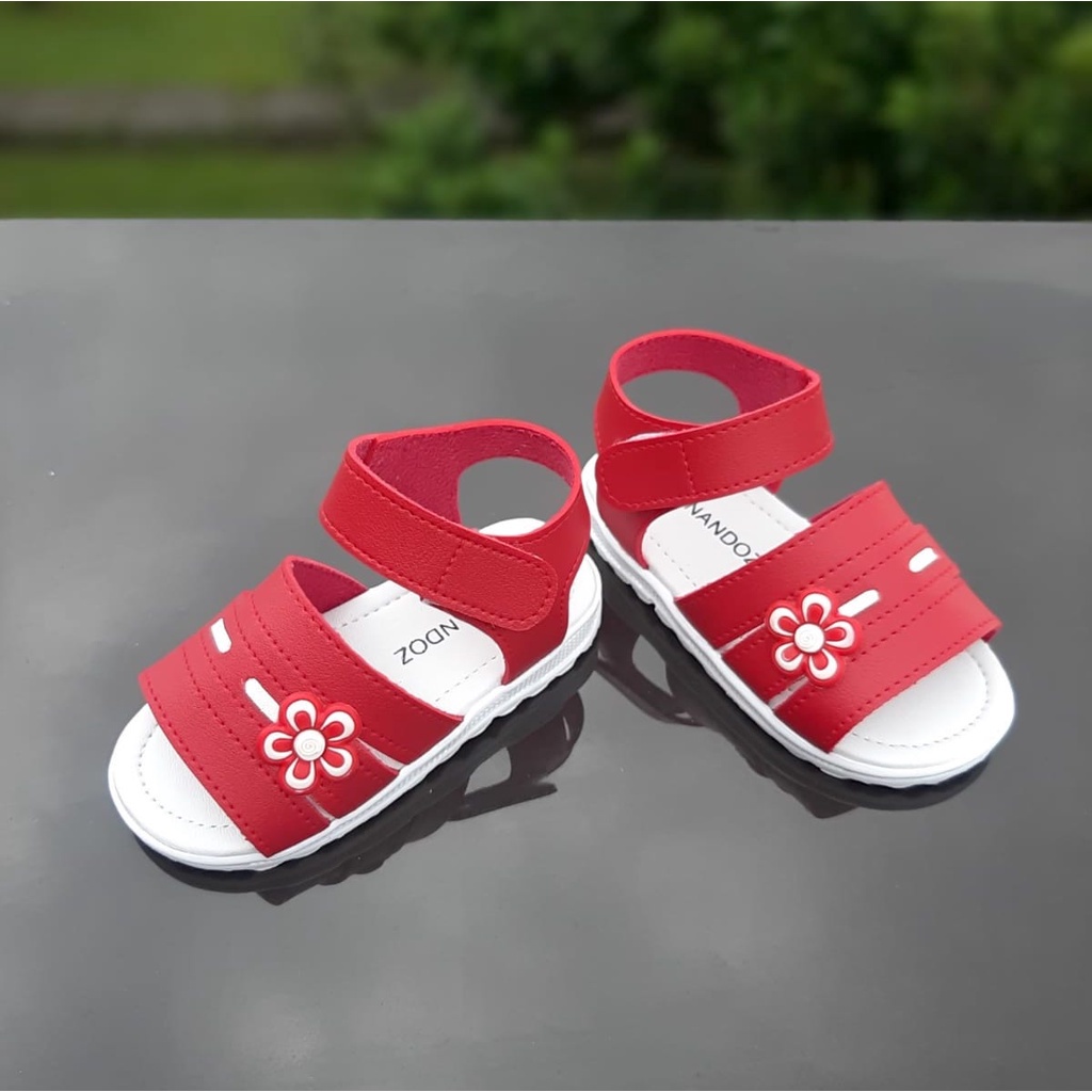 TOKOERS BB02 Sepatu Sandal Anak Perempuan Umur 1 2 3 tahun - VINANDOZ Original Motif Bunga