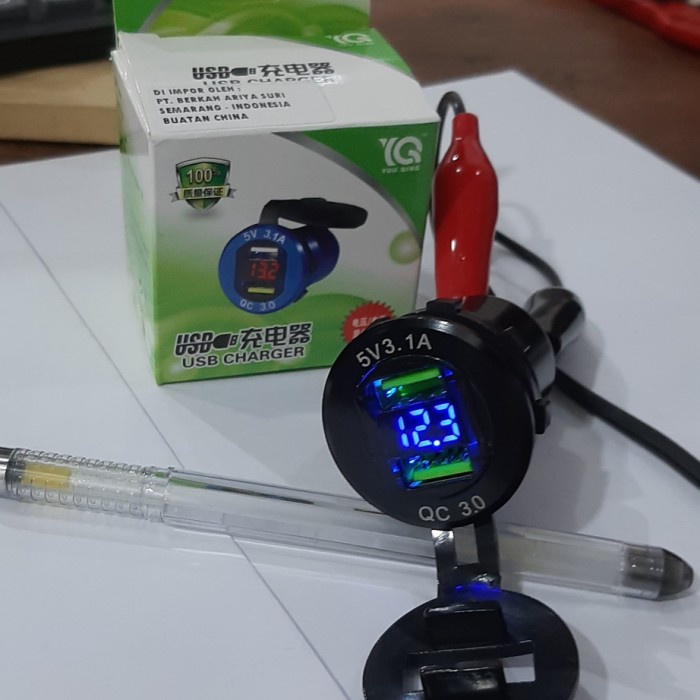 VOLTMETER USB CHARGER MOTOR MOBIL - NMAX AEROX VARIO DLL