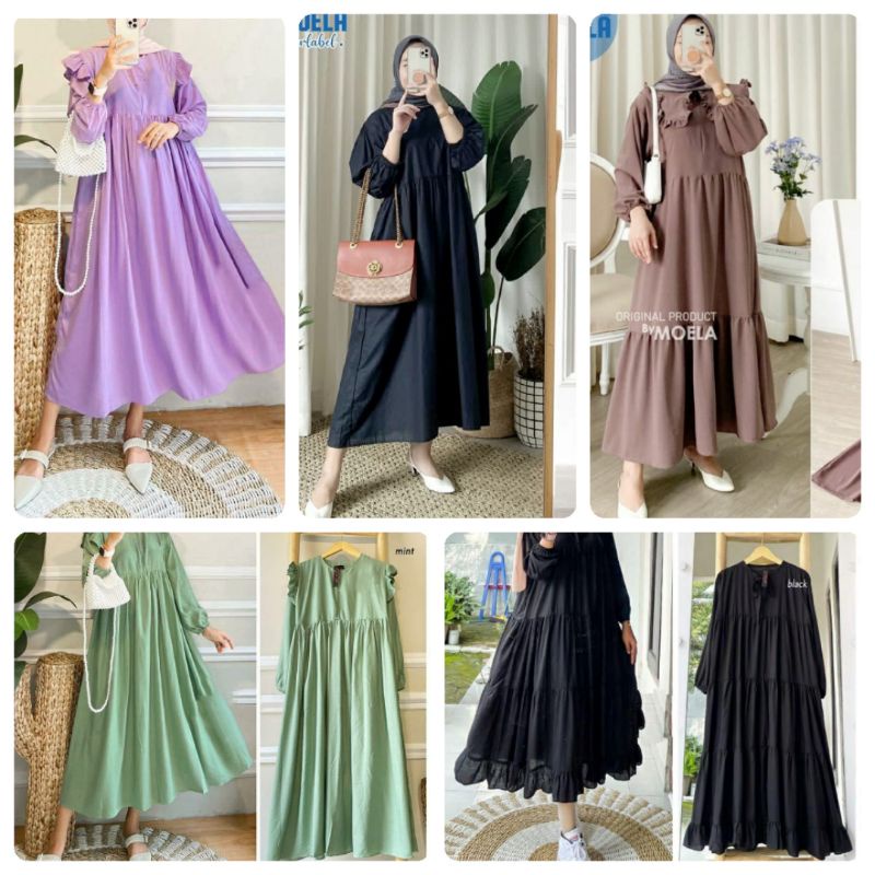 Ziva Midi Dress Rayon Viscose Long Tunik Terbaru