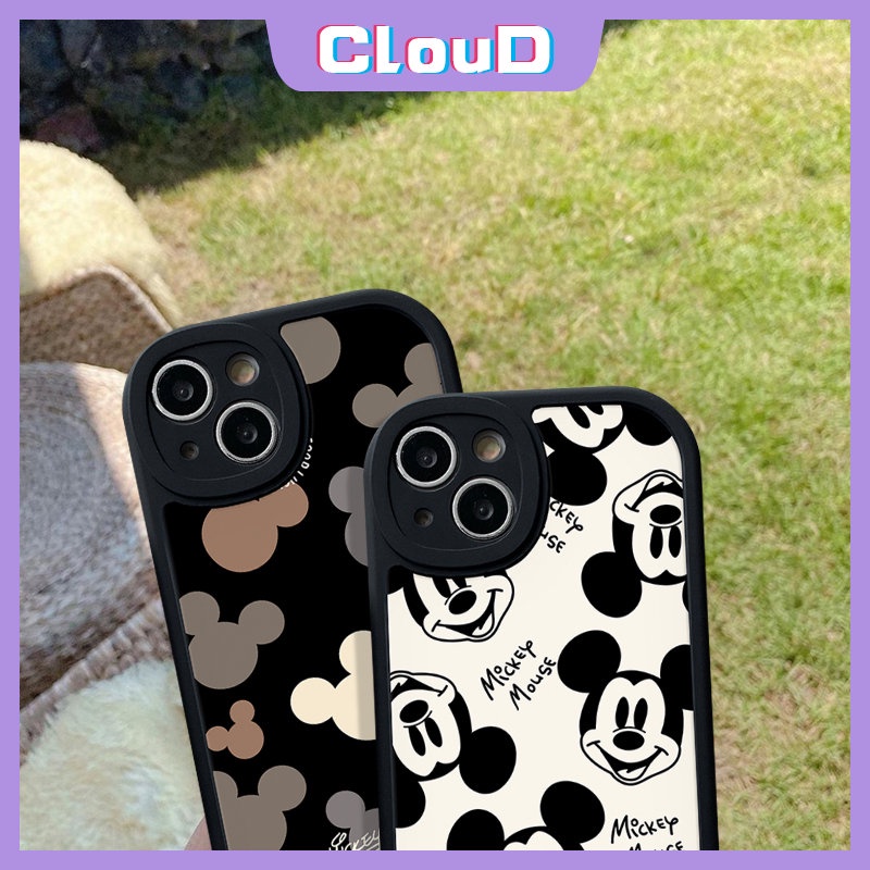 IPHONE Kartun Disney Lucu Mickey Mouse Case Kompatibel Untuk Iphone11 14 12 13 Pro Max7 8 6s 6 Plus XR 7Plus X XS Max SE 2020 Lembut Tpu Pasangan Ponsel Cover