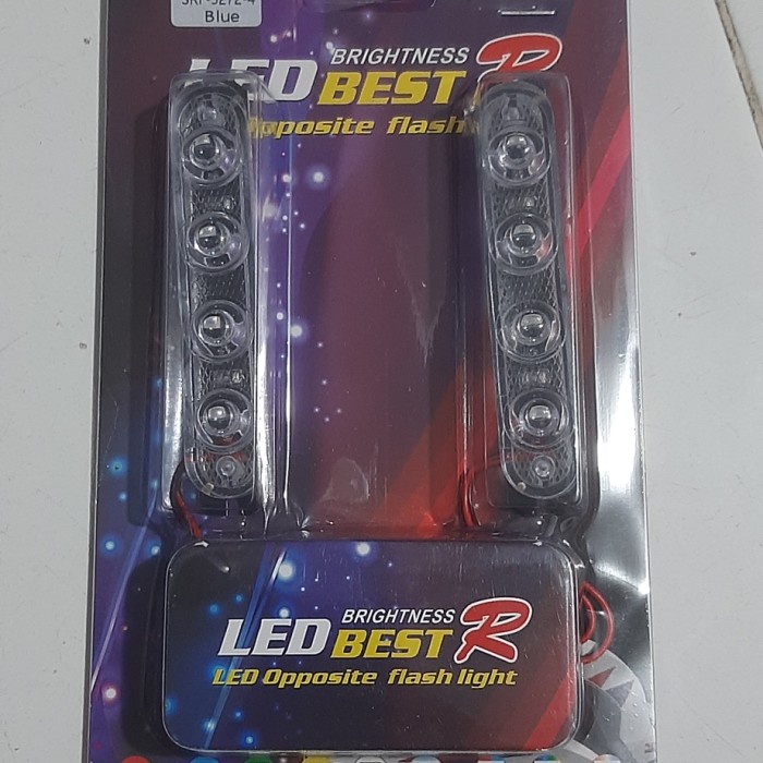 Lampu strobo kedip blitz 6 mata LED - 4 mata