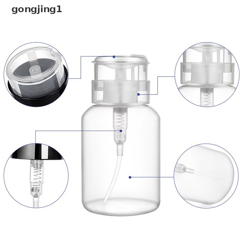 Ggg Botol Penghilang Kutek UV Gel Press Bottle Nail Art Bersih Kosong Pump Liquid ID