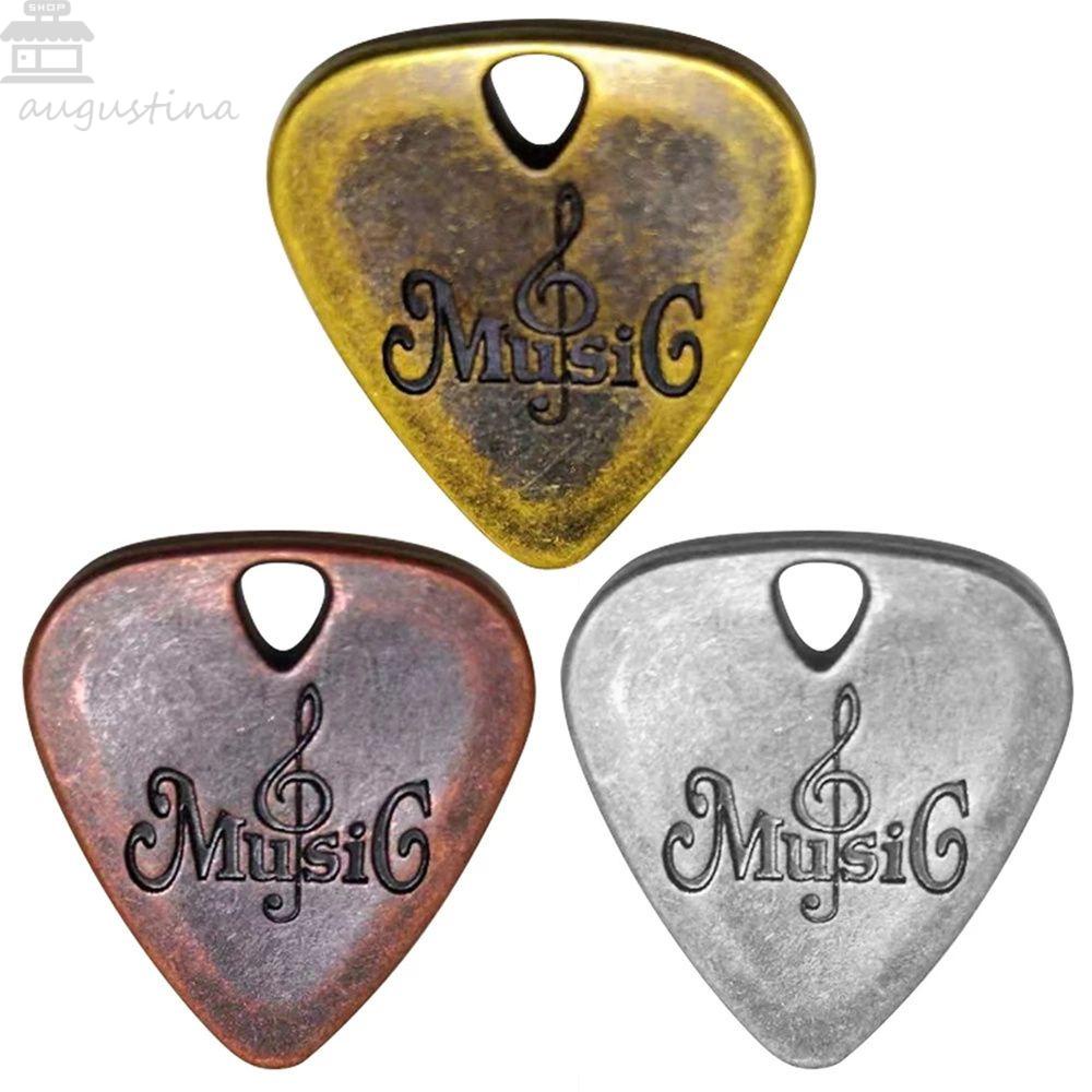 Agustina Guitar Pick Silver Fashion Zinc Alloy Bagian Gitar Dan Aksesoris Alat Musik Olahraga Hiburan Plectrum