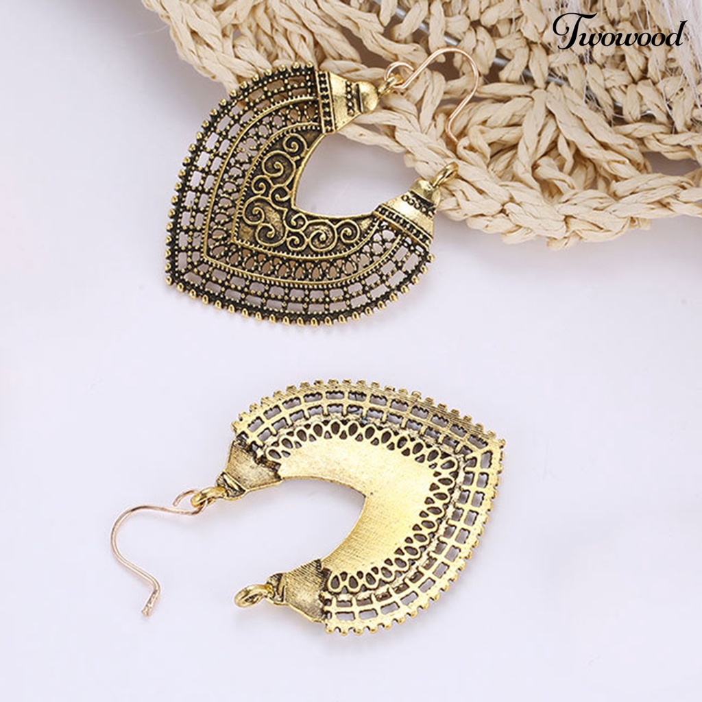 Twowood Anting Wanita Bohemian Alloy Wanita Bohemian Liontin Telinga