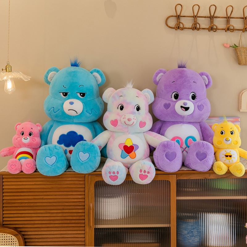 Care Bear Baby Toy Doll Rainbow Bear Mainan Mewah Kartun Lucu Berwarna Plush Doll Mainan Desain Dekorasi Rumah