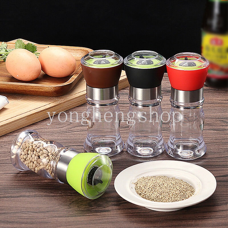 Gilingan Lada Garam Manual Kreatif Penggiling Botol Bumbu Wadah Penggiling Bumbu Multifungsi Adjustable Mill Shaker Gadget Dapur