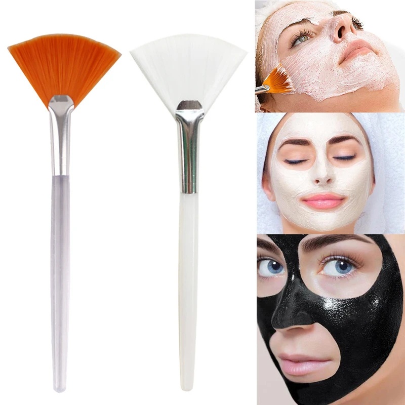 3pcs Brush Makeup Profesional 2warna DIY Beauty Spa Mask Brush Lembut Portable Mask Brushes Fan Mask Aplicator Makeup Alat Kebersihan Perlengkapan Untuk Wanita