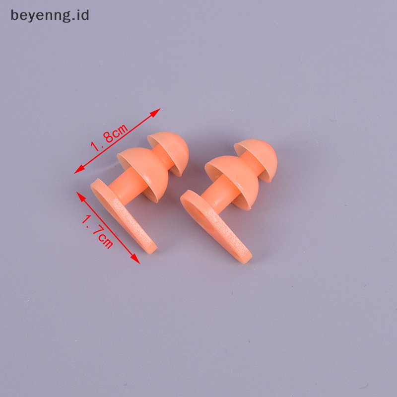 Beyen 1pasang Ear Plugs Silikon Anti Air Penyumbat Telinga Olahraga Air Renang Aksesoris ID