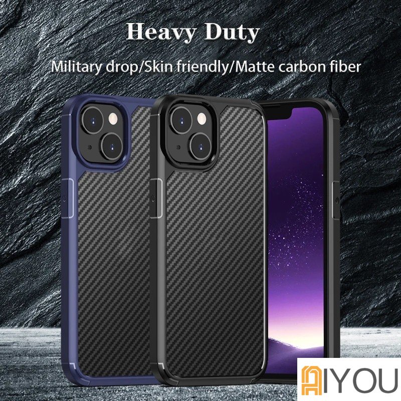 Karbon Casing Black iPhone Carbon Case iPhone Premium Cover Hardcase Apple IPhone 14 13 12 11 Pro Max XR XS Max X 7 8 Plus Carbon Fibre Texture Anti-Shock Cover