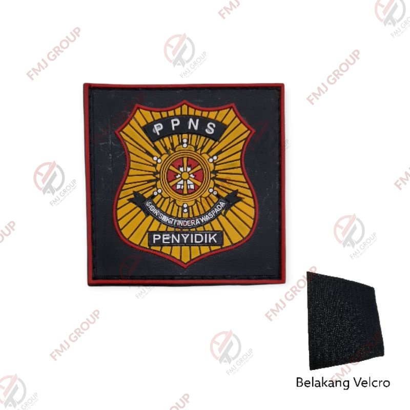 Patch Rubber Logo PPNS PENYIDIK / Emblem Karet Logo PPNS PENYIDIK / Patch Perekat  Velcro