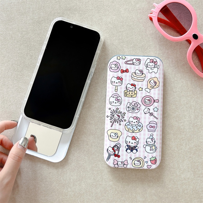 IPHONE Casing Cover Sliding Kartun Hello Kitty Cocok Untuk Iphone14 13 12 11 Pro Max Casing Pelindung Cermin Geser