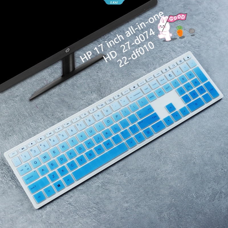 Pelindung Keyboard Komputer Model Silikon Bening Untuk HP 17inch Serba HD 27-d074 Desktop 22-df010 Removable Washable Waterproof Pelindung Keyboard [ZK]