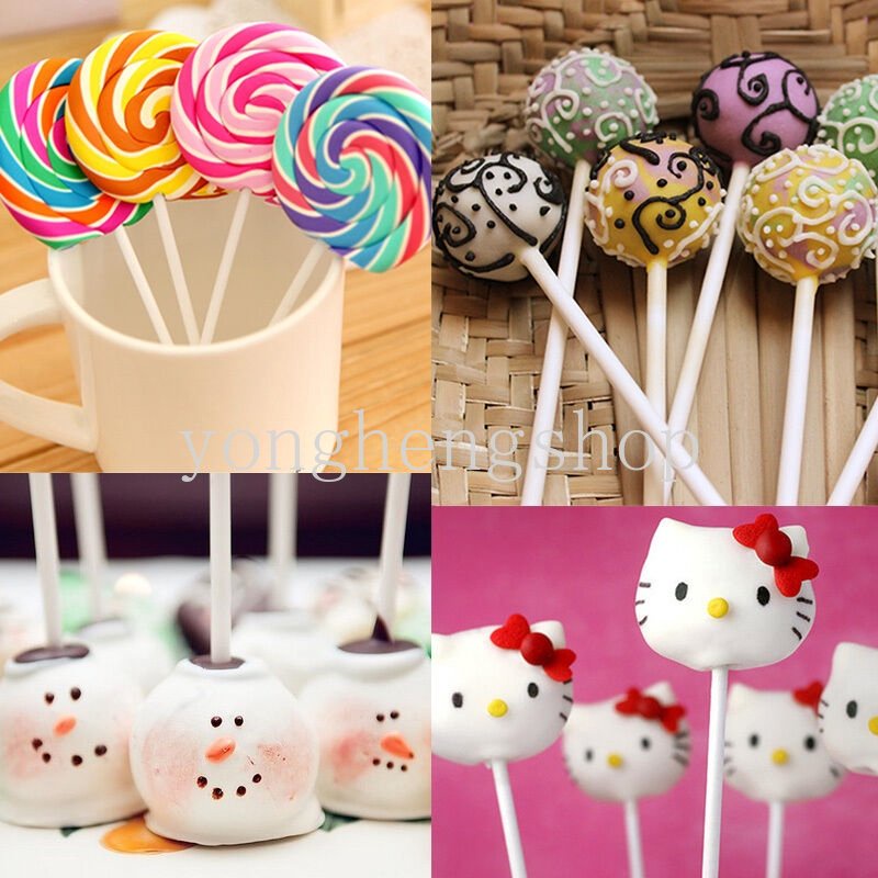 50 Pcs/set 15 cm Lollipop Stick Homemade DIY Permen Coklat Kertas Stik Pasokan Pesta Baking Kue Alat Aksesoris Dapur