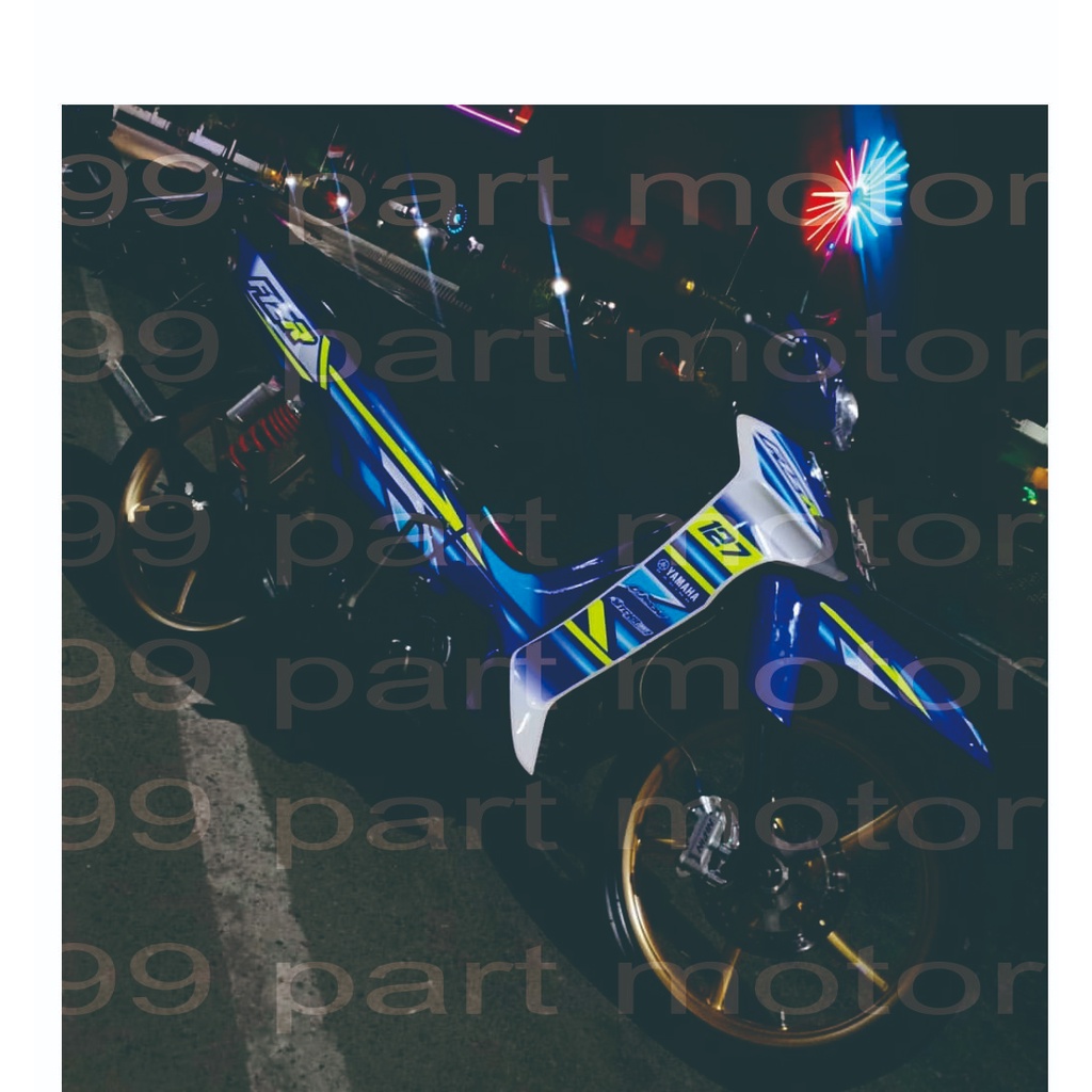 Cover Body Fizr F1zr Custom biru putih Full Set halus