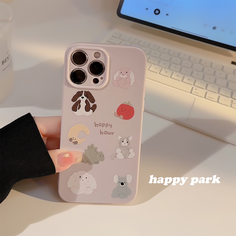 IPHONE Ins Casing Silikon Kartun Anjing Lucu Untuk Iphone14 11 12 13 PRO MAX Casing Cover Pelindung AT0271