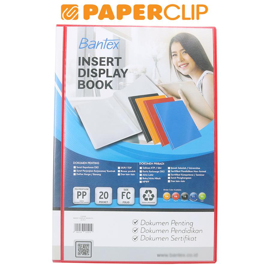 

DISPLAY BOOKS / CLEAR HOLDER INSERT BANTEX 3183I 09 F4 20 RED