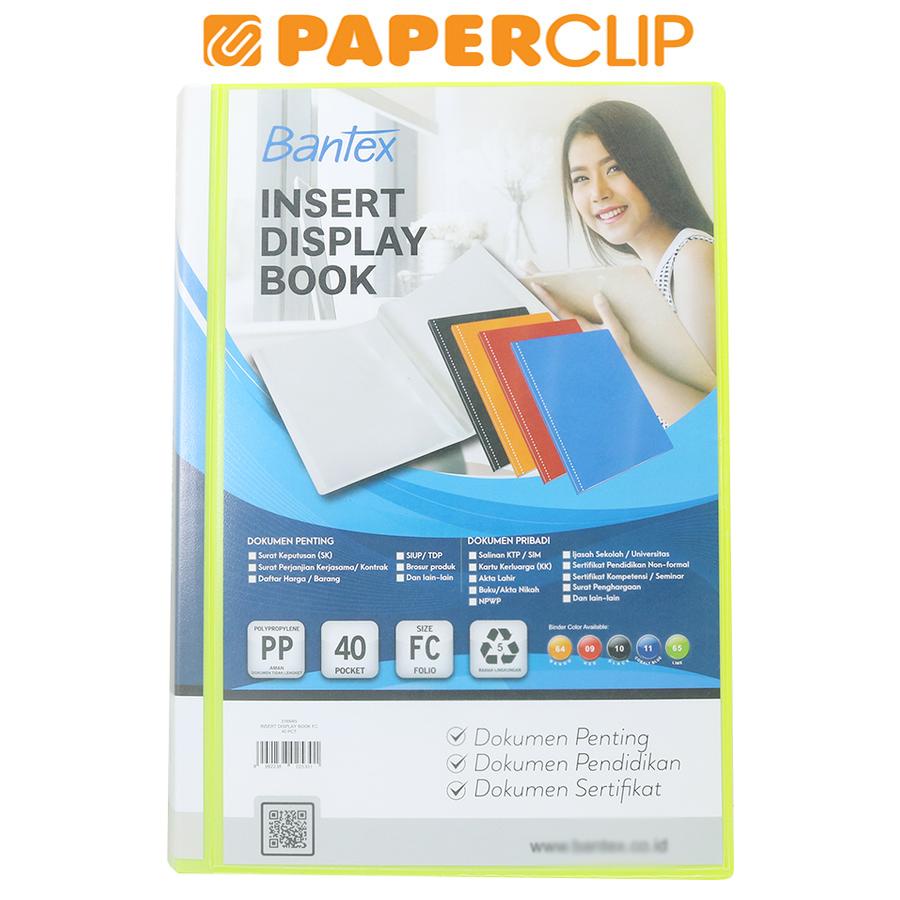 

DISPLAY BOOKS / CLEAR HOLDER INSERT BANTEX 3185I 65 F4 40 LIME