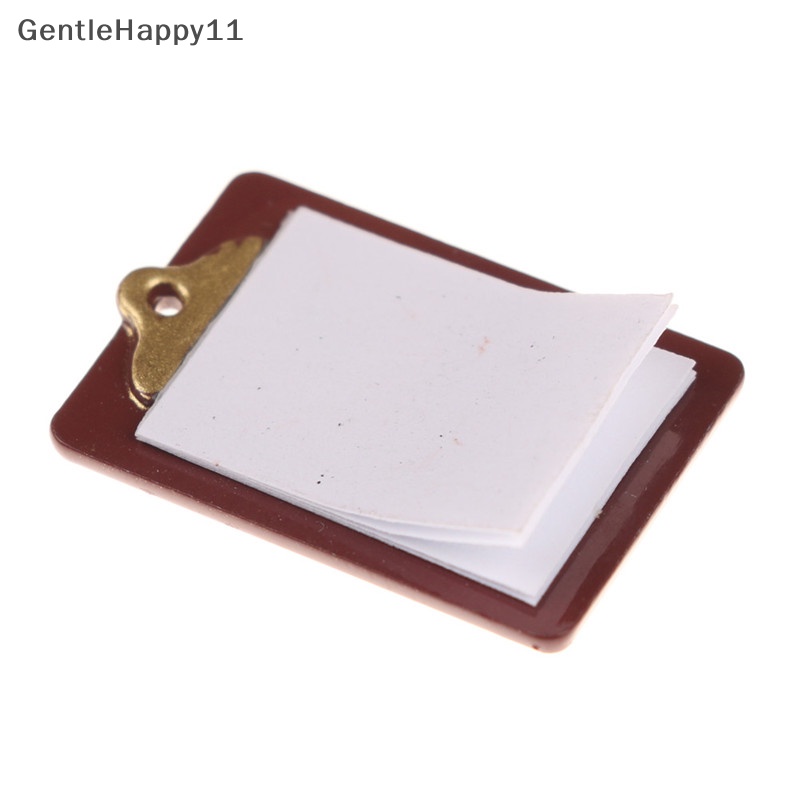 Gentlehappy Aksesoris Miniatur Rumah Boneka Mini Bahan Alloy Clipboard Dengan Kertas Asli Nempel id