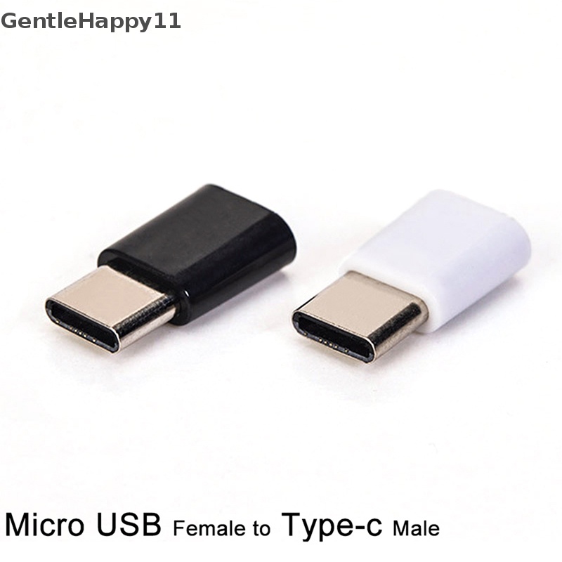 Gentlehappy Micro USB Female to Type-C USB-C Male Adapter Converter Konektor Cas id