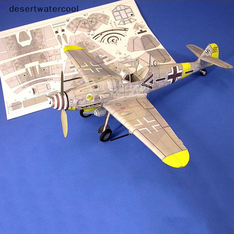 Deid1: 32jerman Bf-109 G6/G14 er Pesawat Model 3D Papercraft Kits Mainan Martijn