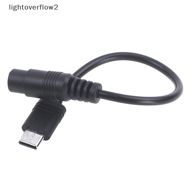 [lightoverflow2] Dc Type-C Female To 5.5 * 2.1 Female Kabel 5521jek Listrik DC Power Conector 5.5x2.1 Adapter USB Type C Converter [ID]