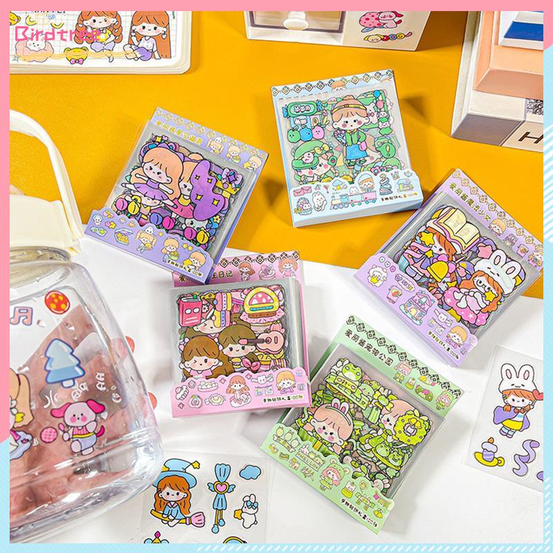

[Readystock❤️COD]100pcs Lembar Stiker Deco Set Waterproof Kartun Lucu ekorasi Alat Tulis Siswa Stiker Kartun- BS