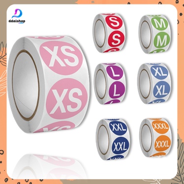 

Stiker Label Huruf Sticker Tempel Bulat Size Ukuran Baju Pakaian Celana Kaos 2,5cm