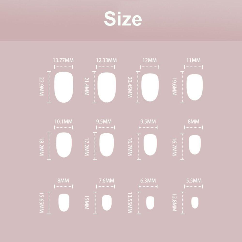 Needway Pendek Nail Patch DIY Elegent Detachable Ultra-Tipis Wearable Press On Nail Tips Penutup Penuh Nail Art Tips