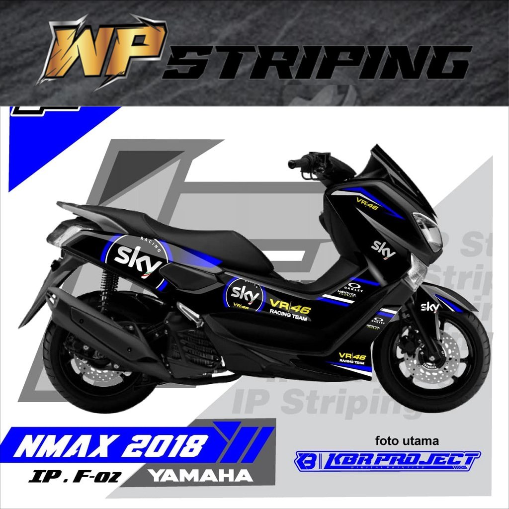 Striping NMAX 2018- Sticker Striping Variasi List YAMAHA NMAX 2018 IP.F-02 Design IP Striping