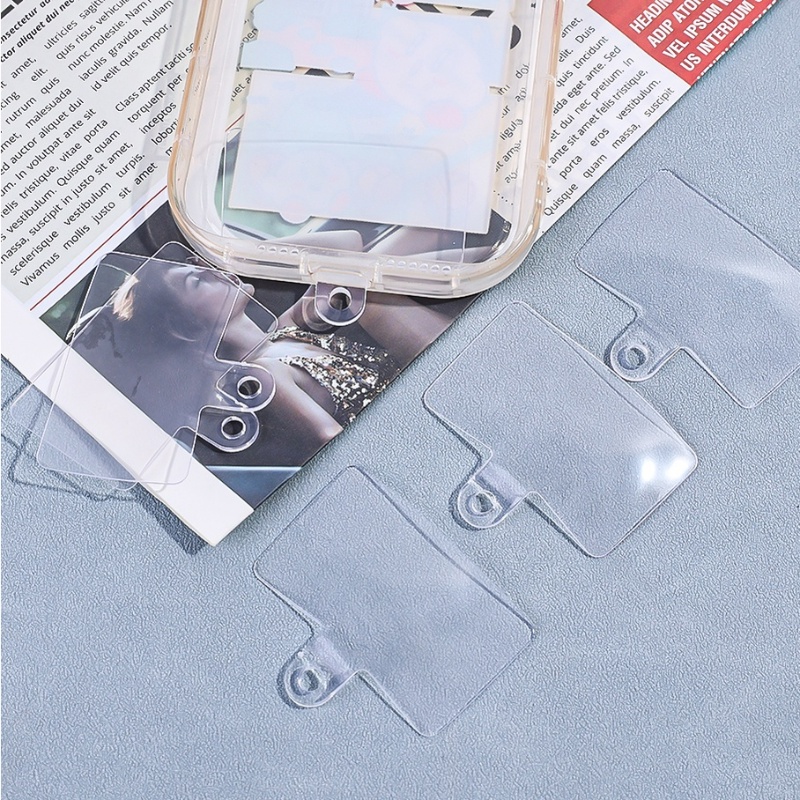 Pad Transparan Anti Hilang Patch Kabel Telepon Dilepas/Gesper Yang Dapat Disesuaikan Ponsel Lanyard Kartu Klip Gantung Leher Gaya Cord Tabs