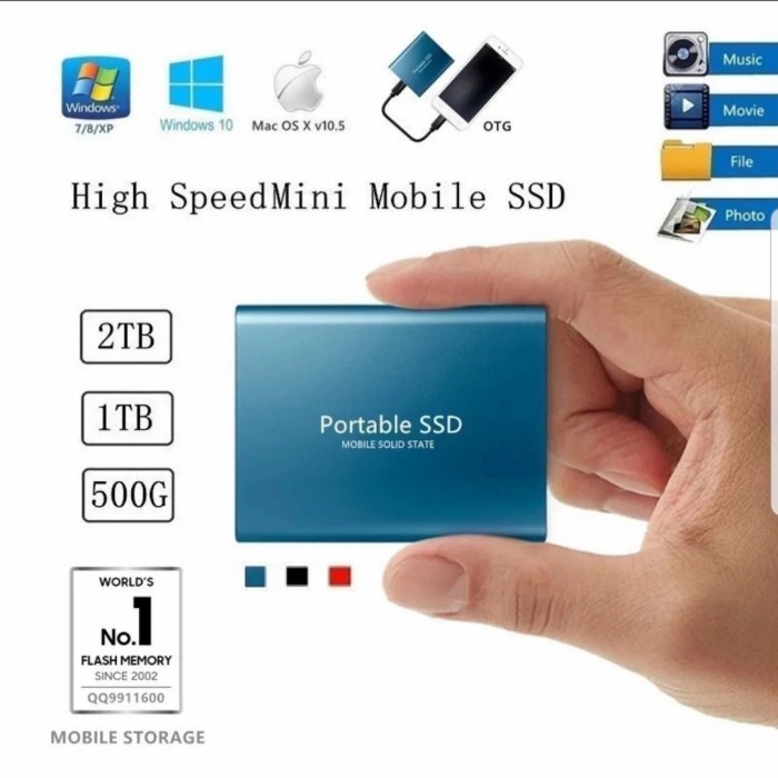 External Portable SSD 500 Gb mobile storage hard disk