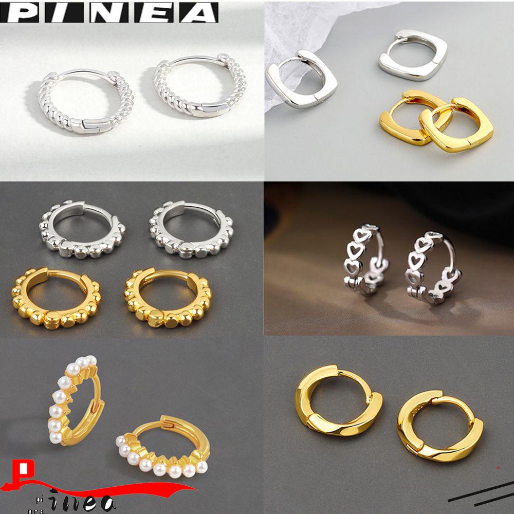 Anting Zirkon Kristal Nanas Unisex Hadiah Perhiasan Aksesoris Lapis Perak925