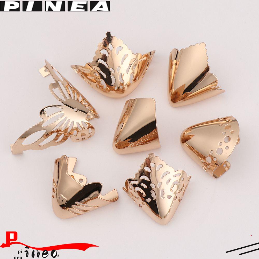 1 Pasang Klip Sepatu High Heels Bentuk Nanas Bahan Metal Mengkilap