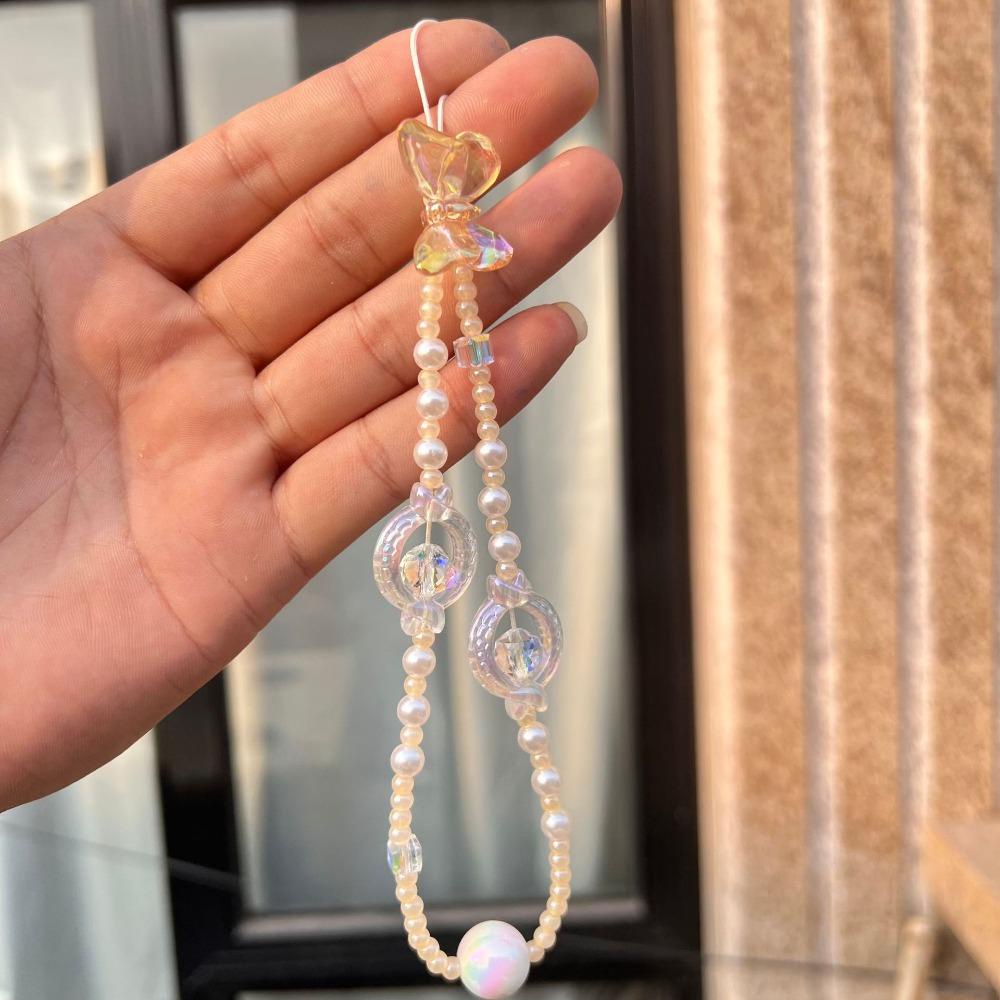 Quinton Telepon Lanyard Gadis Manis Ponsel Case Aksesoris Cinta Buatan Tangan Manik-Manik Handmade Pergelangan Tangan Rantai