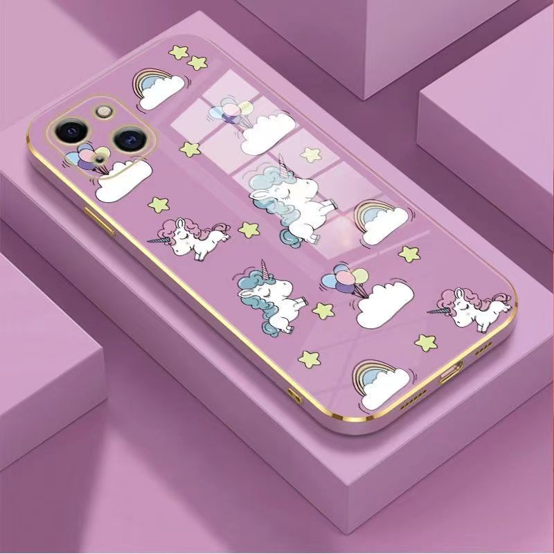 Case Vivo Y91i Y93 Y95 Y91C Y1S Y90 V11 V15 Pro X21S V17 V20 SE V21 V21S 4G 5G New casing 6D luxury 