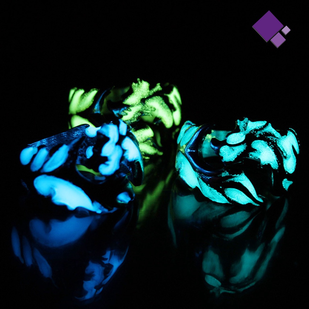 &lt; Naiveblues &gt; Glow in The Dark Cincin Pria Bercahaya Kepribadian Keren Naga Ring Bar